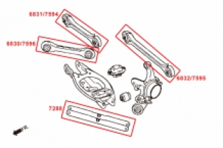 Rear track rod adjustable rubber E81-E93