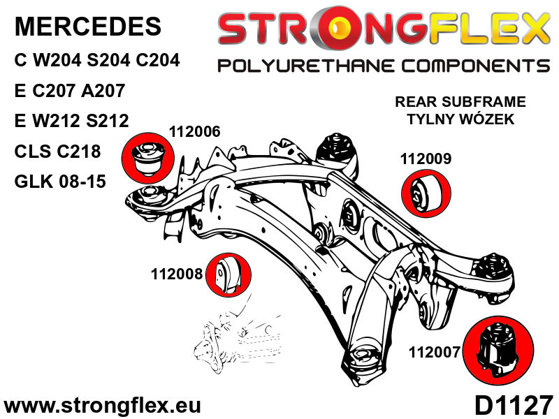 116258B: Full suspension  polyurethane bush kit