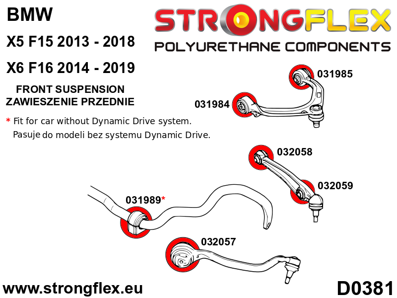 032057A: Front lower wishbone bush – front SPORT