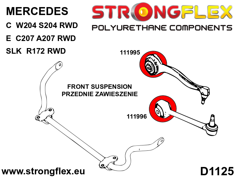 116262A: Front suspension bush kit SPORT