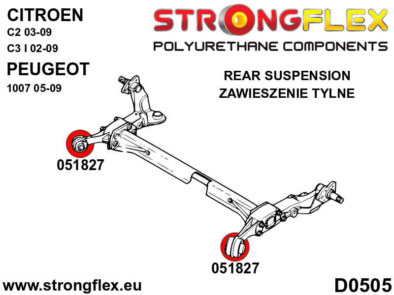 056002A: Suspension polyurethane bush kit SPORT