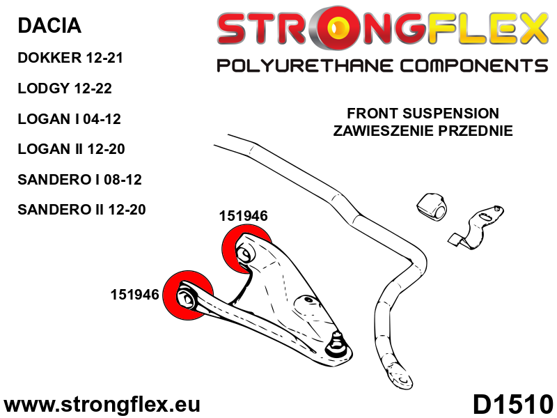 151946A: Front lower arm bush SPORT