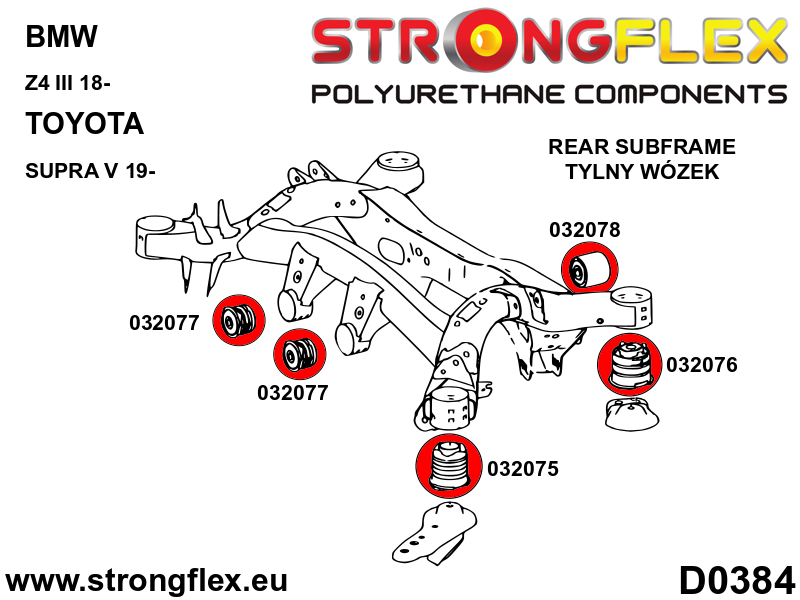 032078A: Rear diff mount - rear bush SPORT