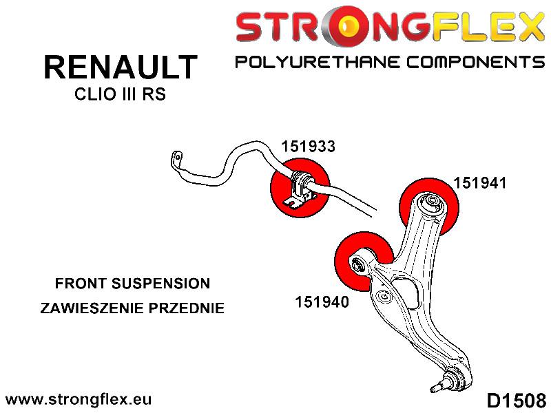 156082A: Front suspension bush kit SPORT