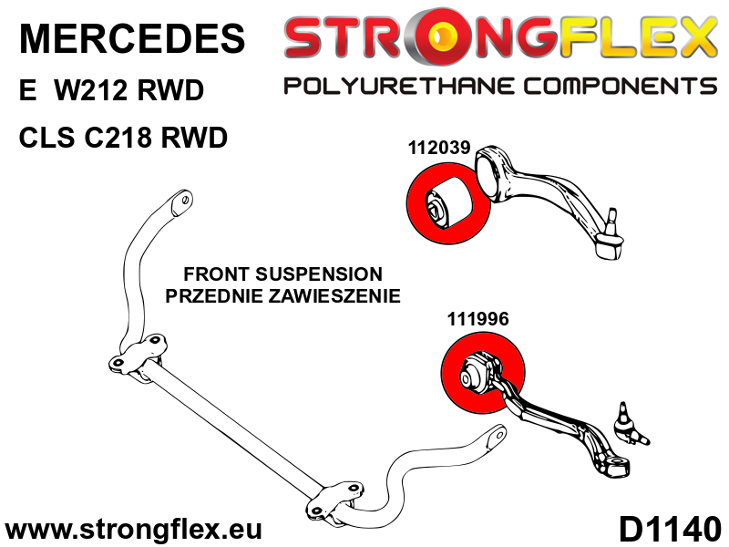 116275A: Full suspension  polyurethane bush kit SPORT