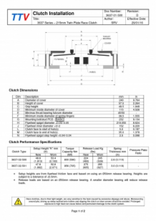 TTV 215mm twin disc trackday clutch