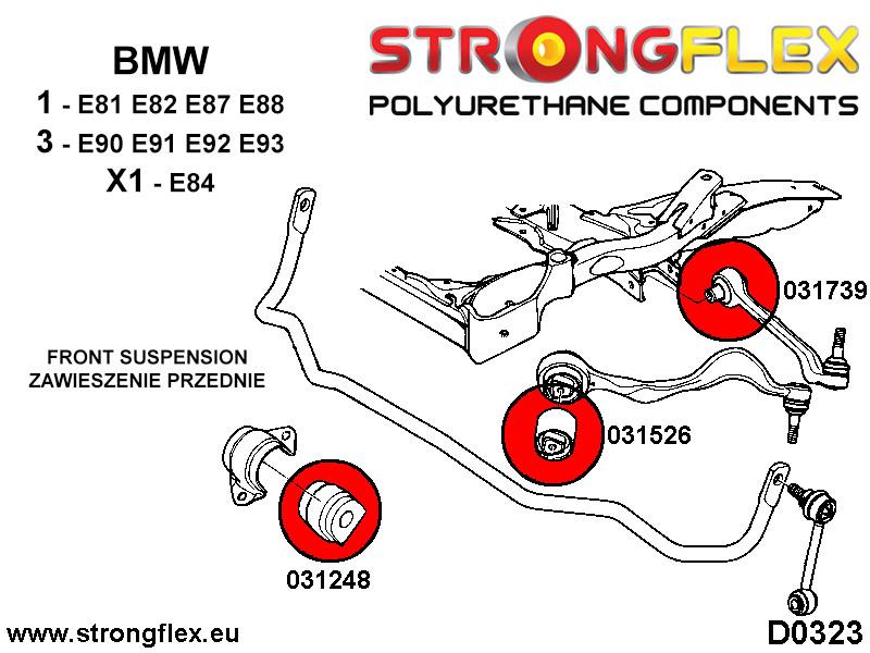 036086A: Front suspension bush kit SPORT