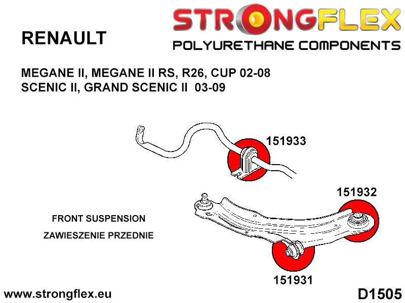 156084A: Front suspension bush kit SPORT