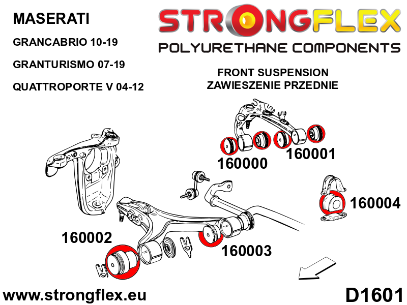 160000A: Front upper arm bush – front  SPORT