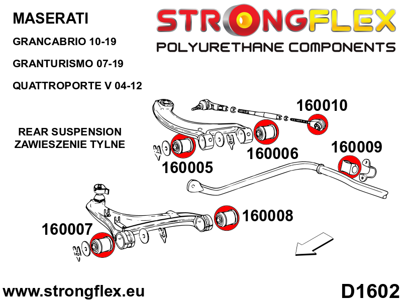 160005A: Rear upper arm bush – front  SPORT