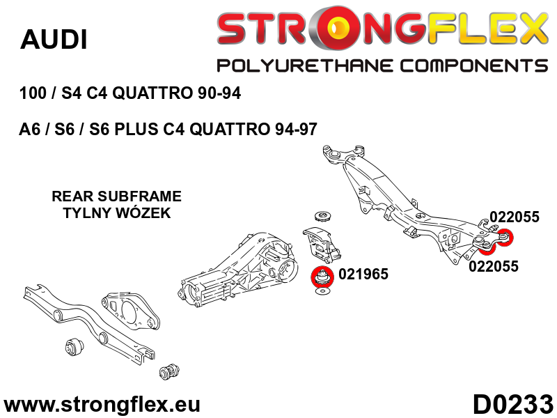 022055A: Rear subframe bush SPORT