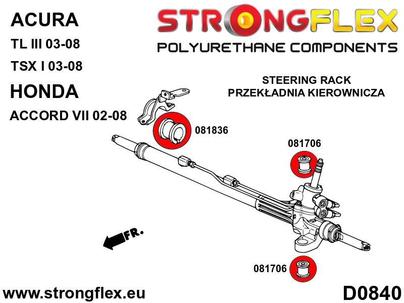 081836A: Steering rack bush SPORT