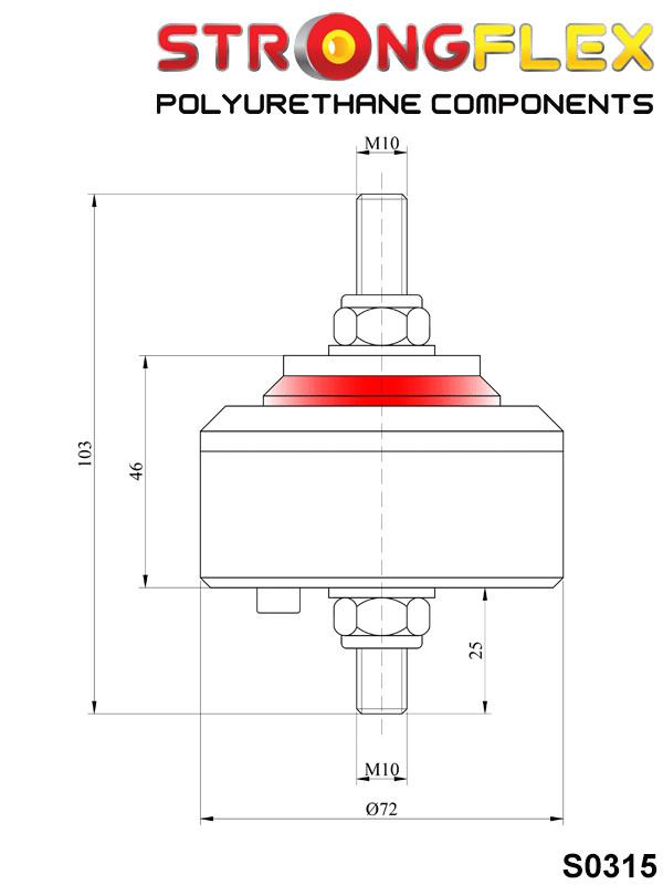 031761C: Engine mount BMW E21 E30 E12