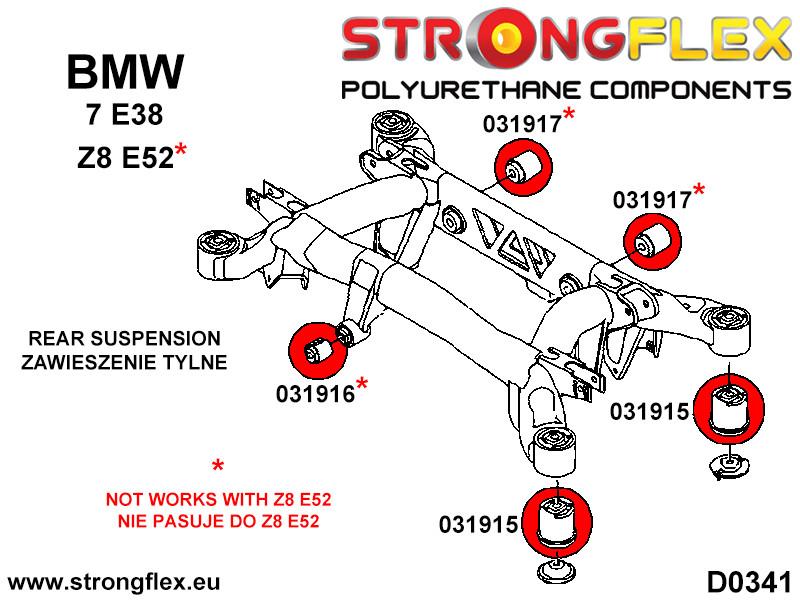 036089A: Rear subframe bush kit SPORT