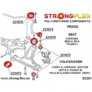 226017A: Front suspension bush kit SPORT