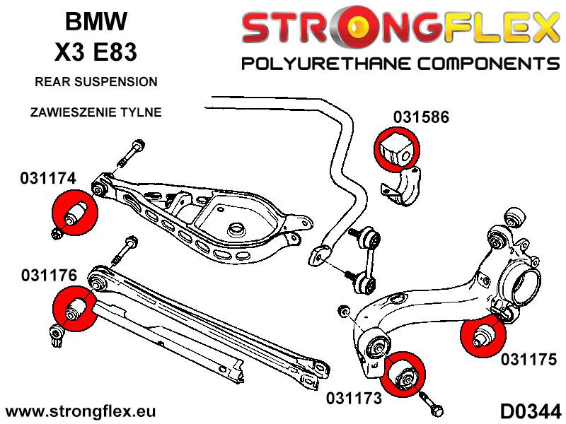 036096A: Rear suspension bush kit SPORT