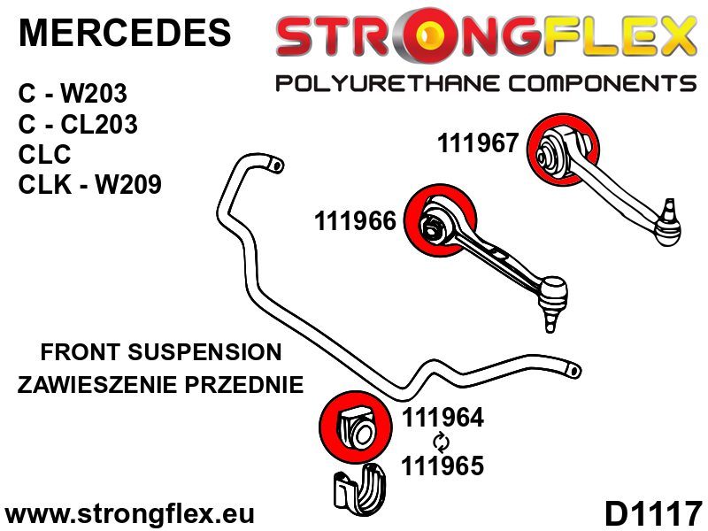 111967A: Front suspension - rear bush SPORT