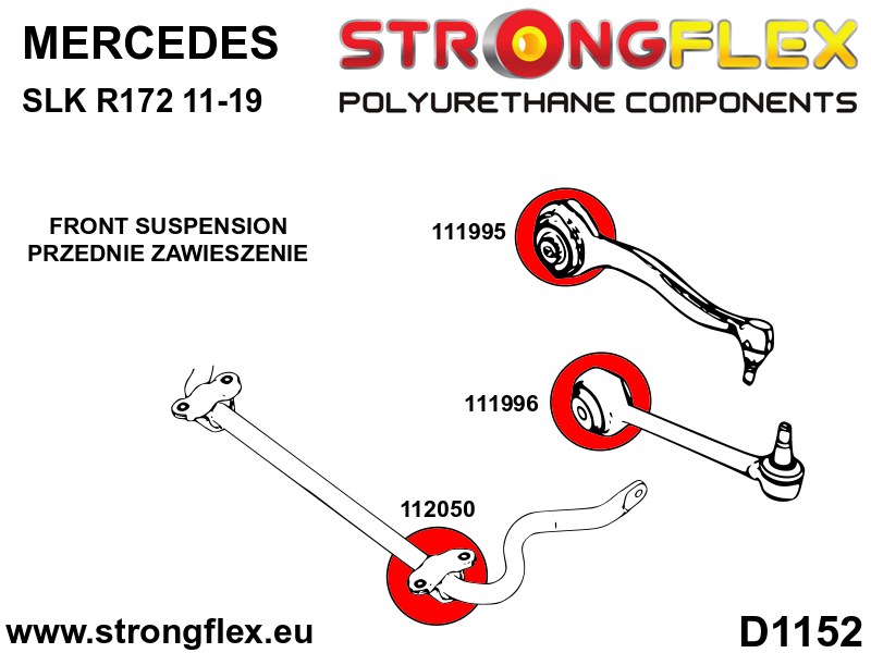 116279A: Front suspension bush kit SPORT