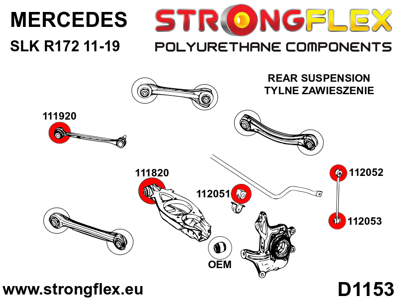 112053A: Stabilizer link bushing rear - to the wishbone SPORT