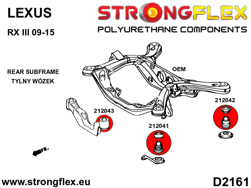 212043A: Rear diff mount - front bush SPORT