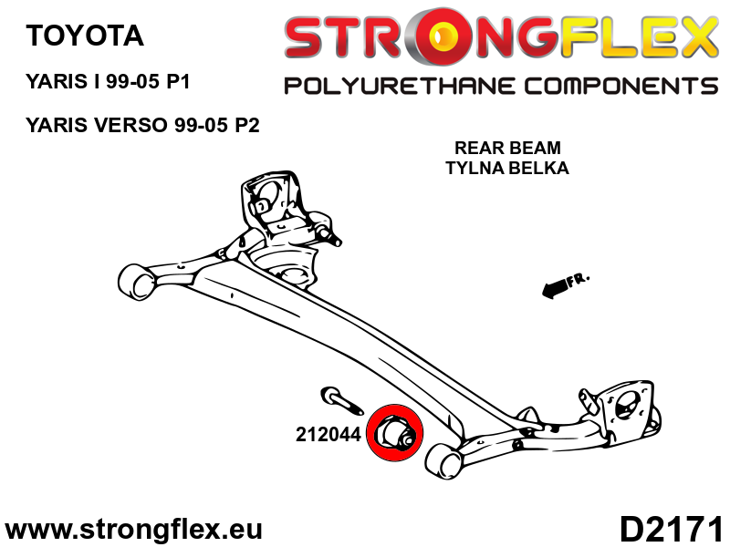 212044A: Rear beam bush SPORT