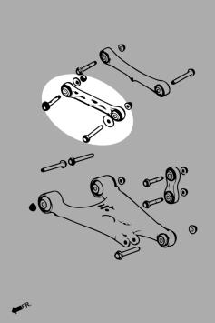 Q1457-BLK Achter spoor verstelbare draagarmen set Model S X (Zwart)