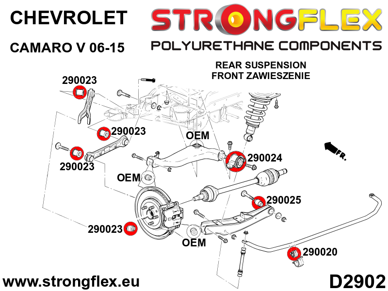 290020A: Front / rear anti roll bar bush SPORT