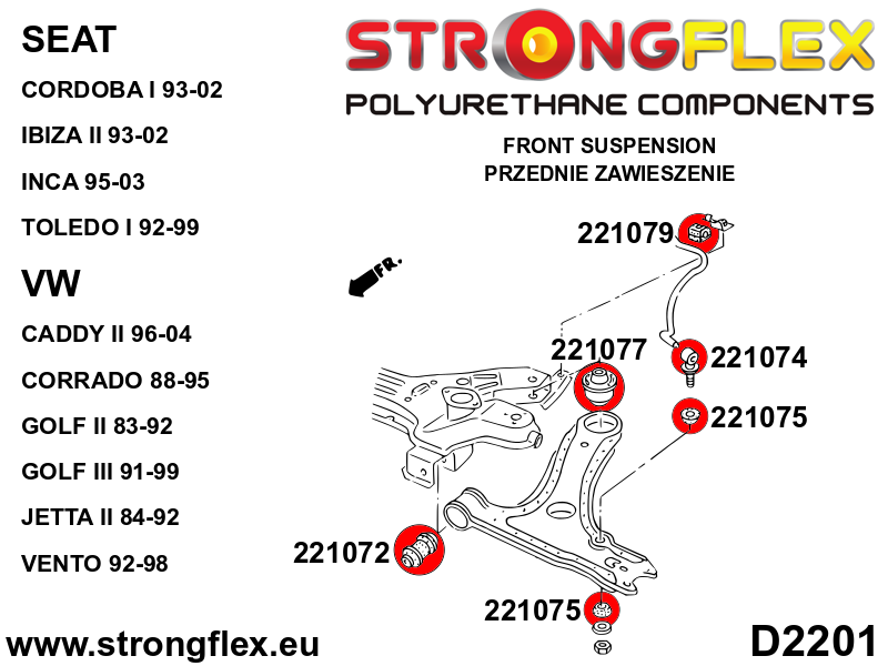 226238B: Full suspension bush kit