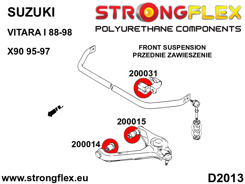 200031A: Front anti roll bar bush SPORT