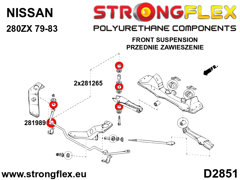 281989B: Front anti roll bar bush
