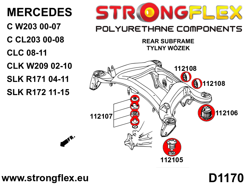 112106B: Rear subframe - rear bush