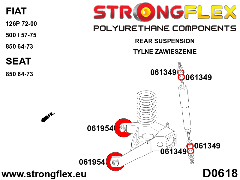 061954A: Rear trailing arm bush SPORT