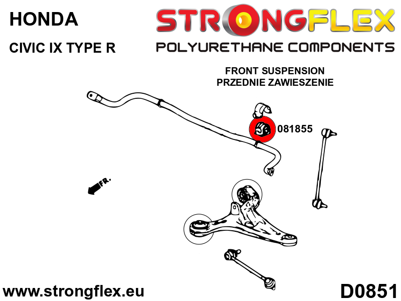081855A: Front anti roll bar bush SPORT