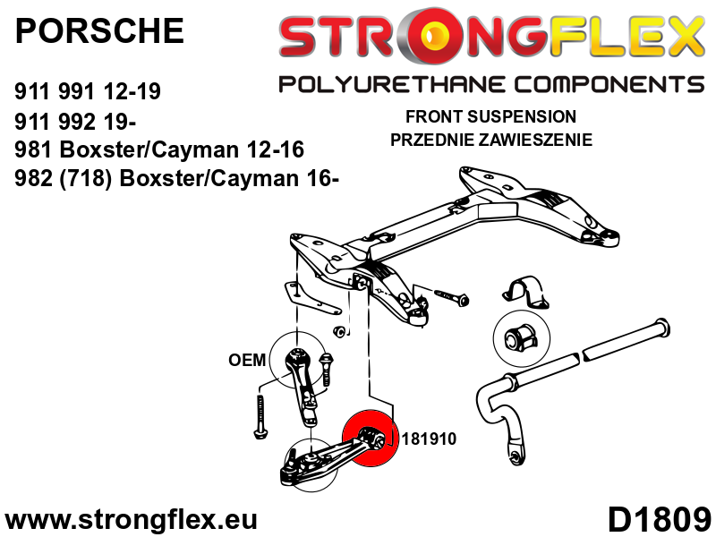181910A: Wishbone bush – inner SPORT