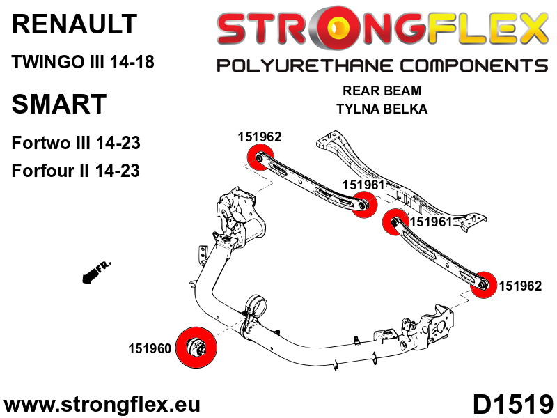 156093B: Front suspension and rear beam kit