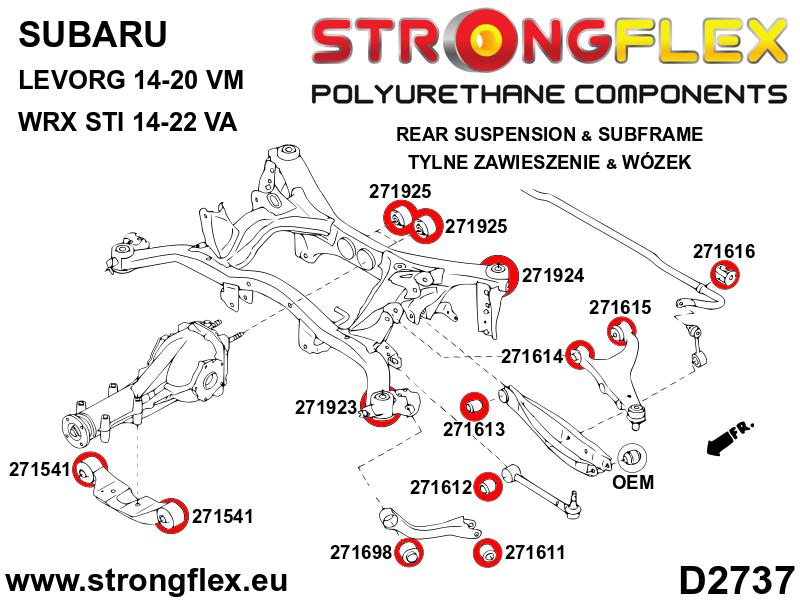 271923B: Rear subframe – front bush