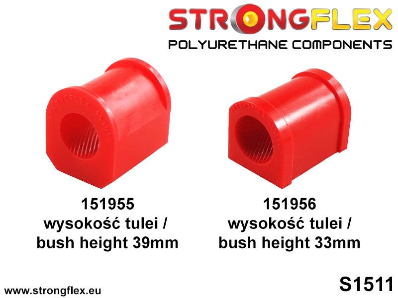 151956A: Front anti roll bar bush (33mm height) SPORT