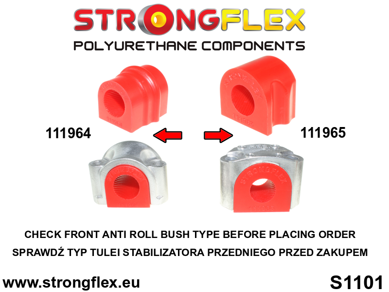 116304A: Full suspension polyurethane bush kit SPORT