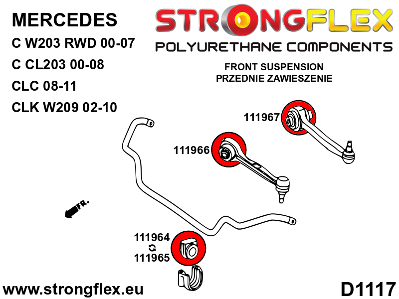 116304B: Full suspension polyurethane bush kit