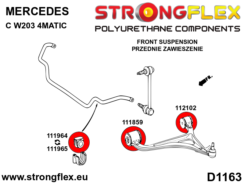 116305A: Full suspension polyurethane bush kit SPORT