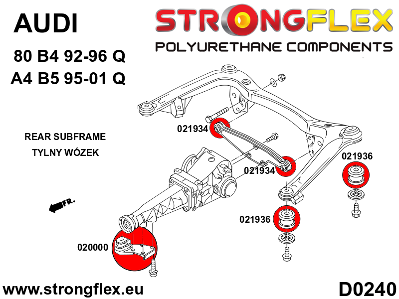 026291A: Full suspension polyurethane bush kit SPORT