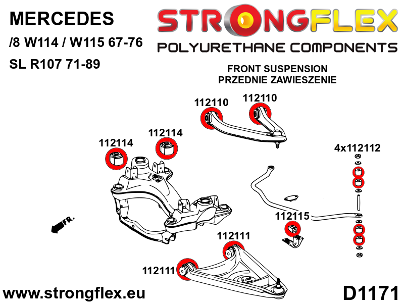 112114B: Front subframe bush
