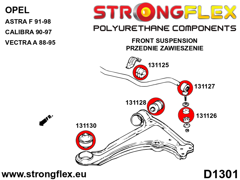 136238B: Front suspension bush kit