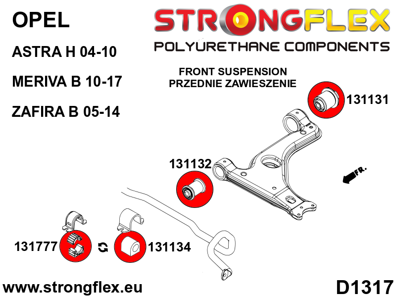 136239A: Full suspension polyurethane bush kit SPORT