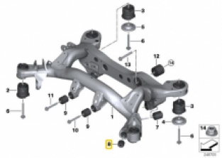 031590A: Rear upper control arm to chassis bush SPORT