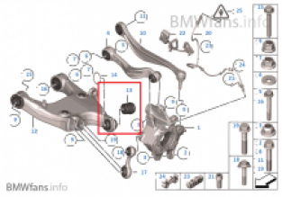 Control arm ball bearing 33326780438