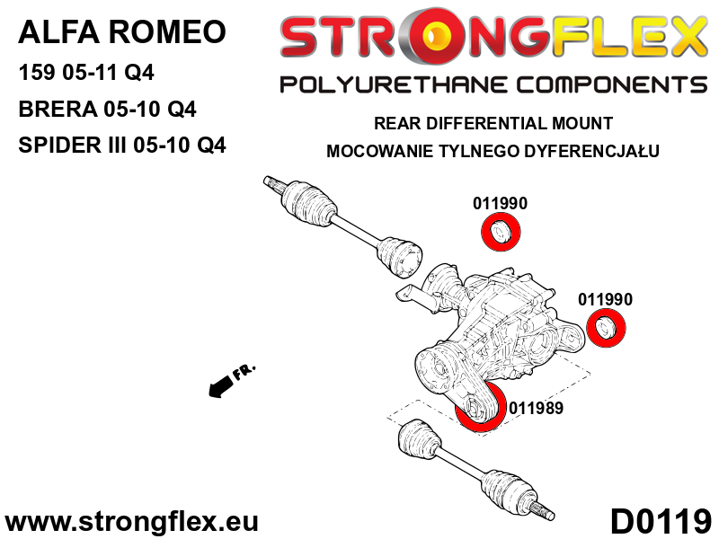 011989B: Rear diff mount - front bush