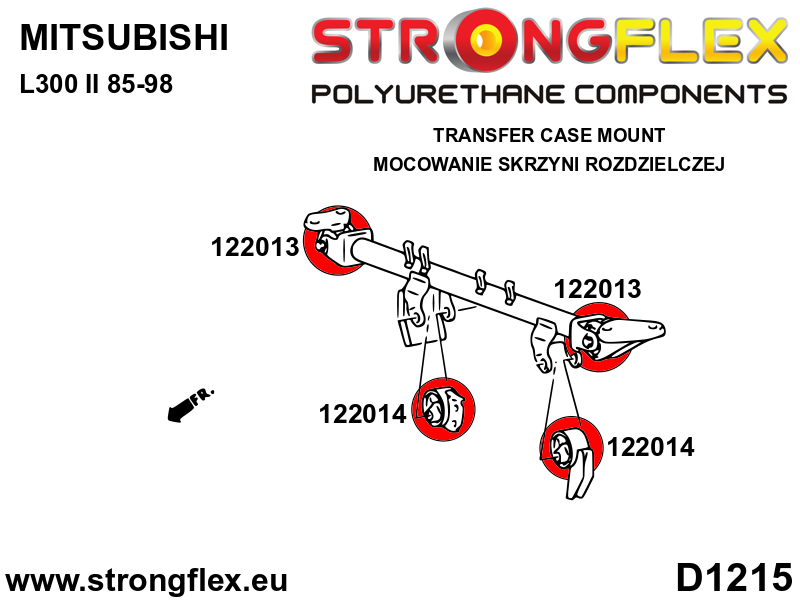 122014A: Transfer case mounting bush - lower SPORT