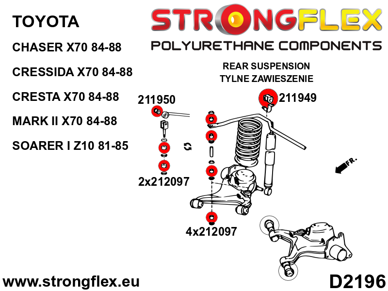 212097B: Rear anti roll bar link bush