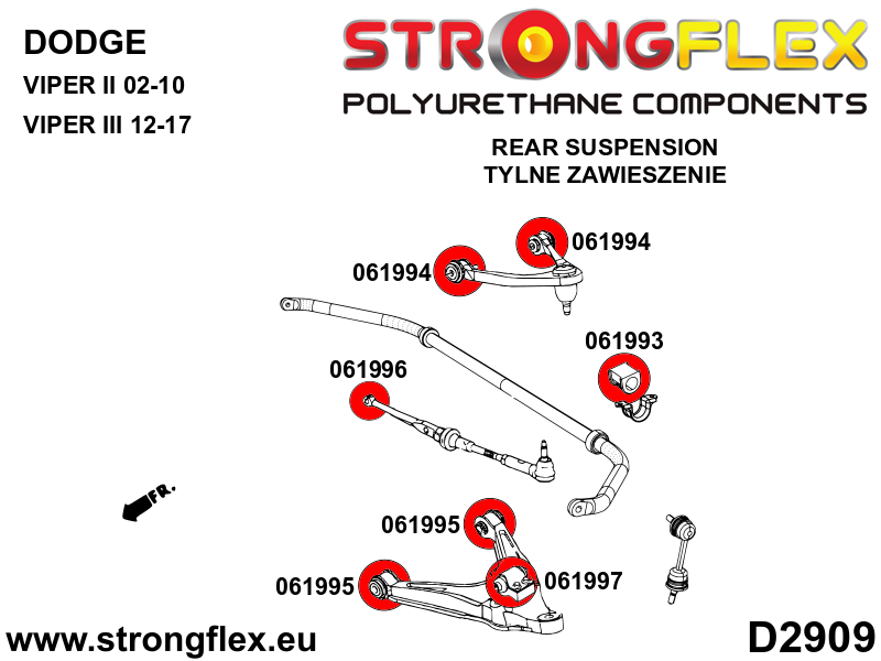 066087B: Rear suspension bush kit